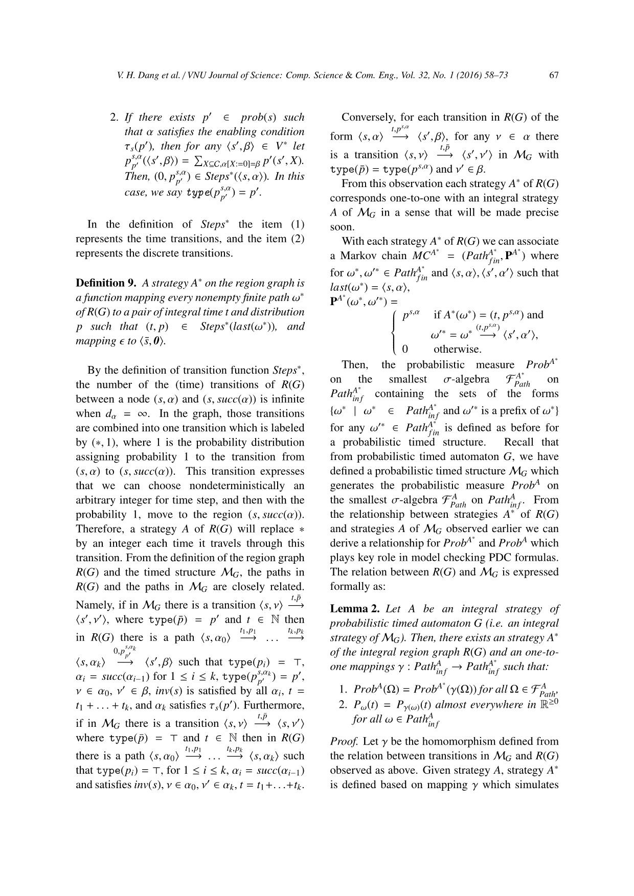 Towards model - Checking probabilistic timed automata against probabilistic duration properties trang 10