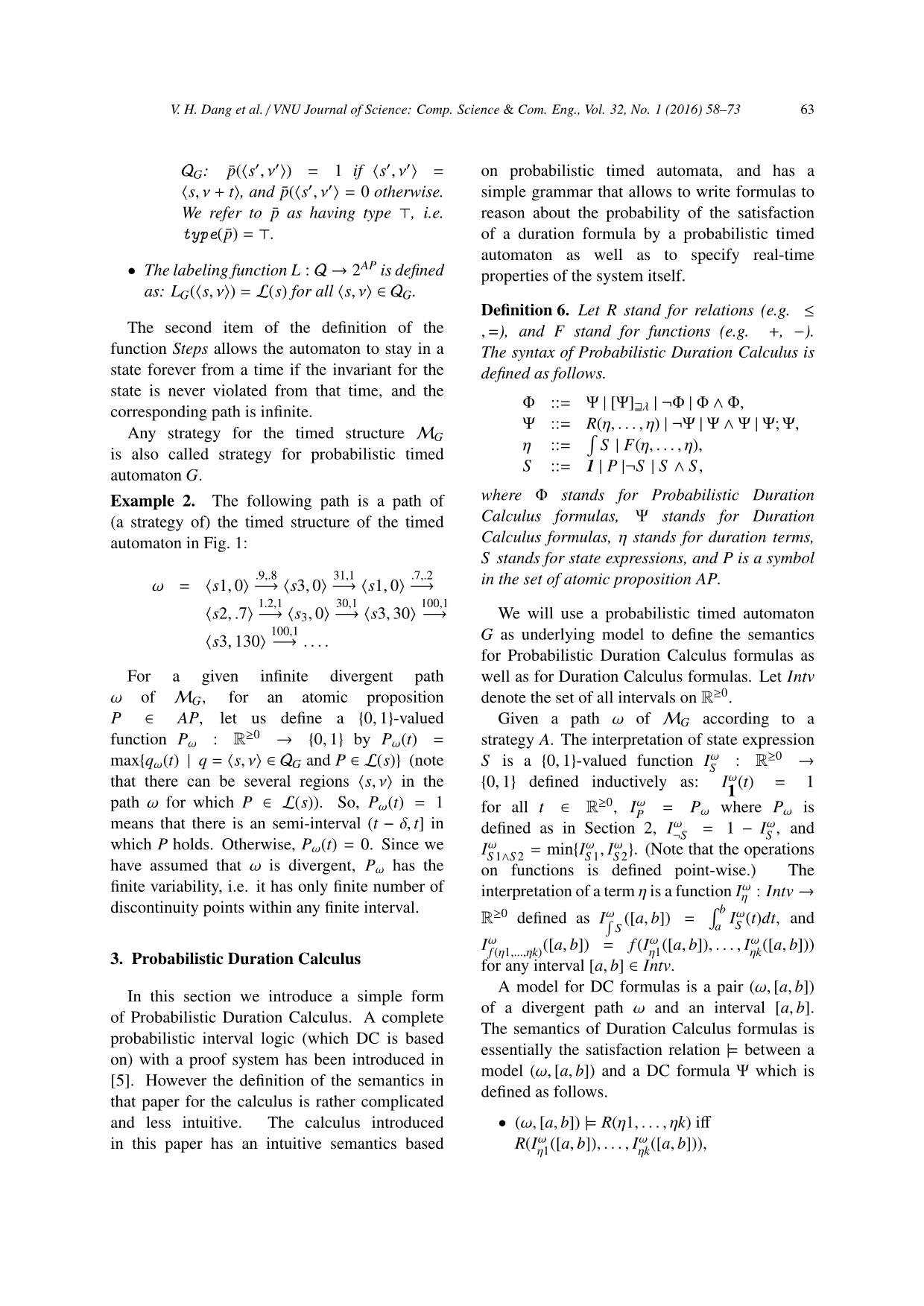 Towards model - Checking probabilistic timed automata against probabilistic duration properties trang 6