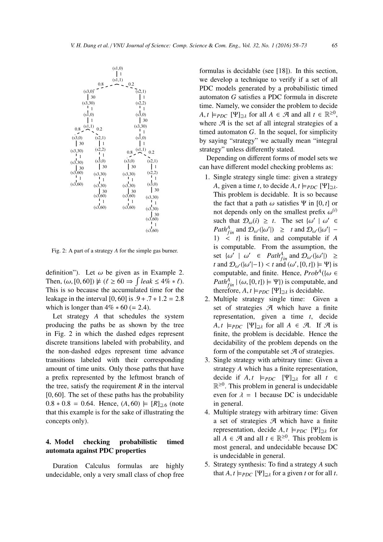 Towards model - Checking probabilistic timed automata against probabilistic duration properties trang 8