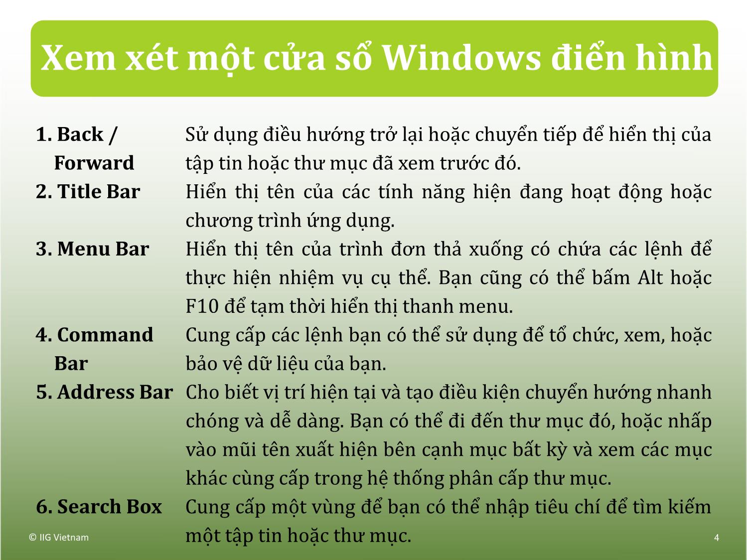 Bài giảng Máy tính căn bản - Bài 2: Tập tin và Thư mục trang 4