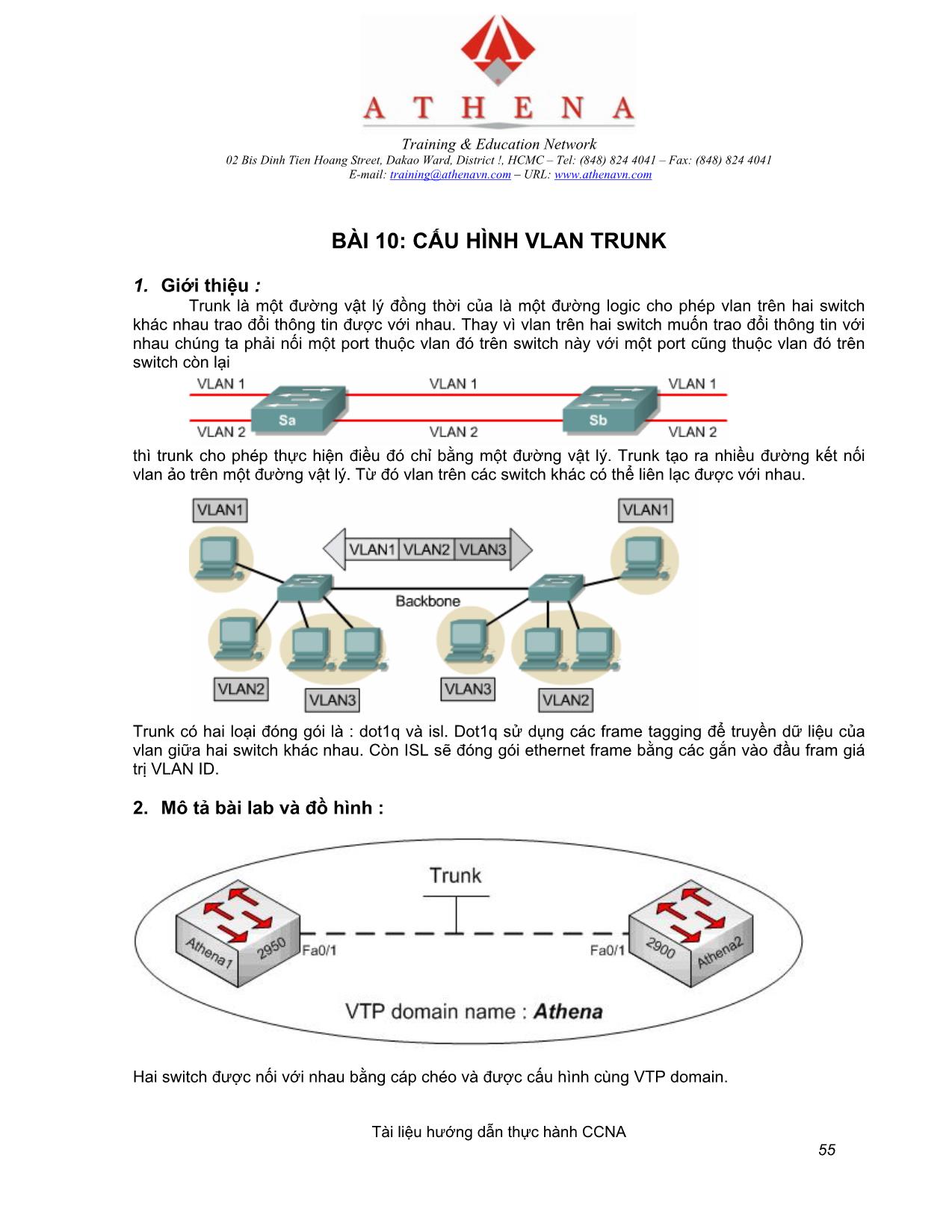 Tài liệu Cấu hình Vlan Trunk trang 1