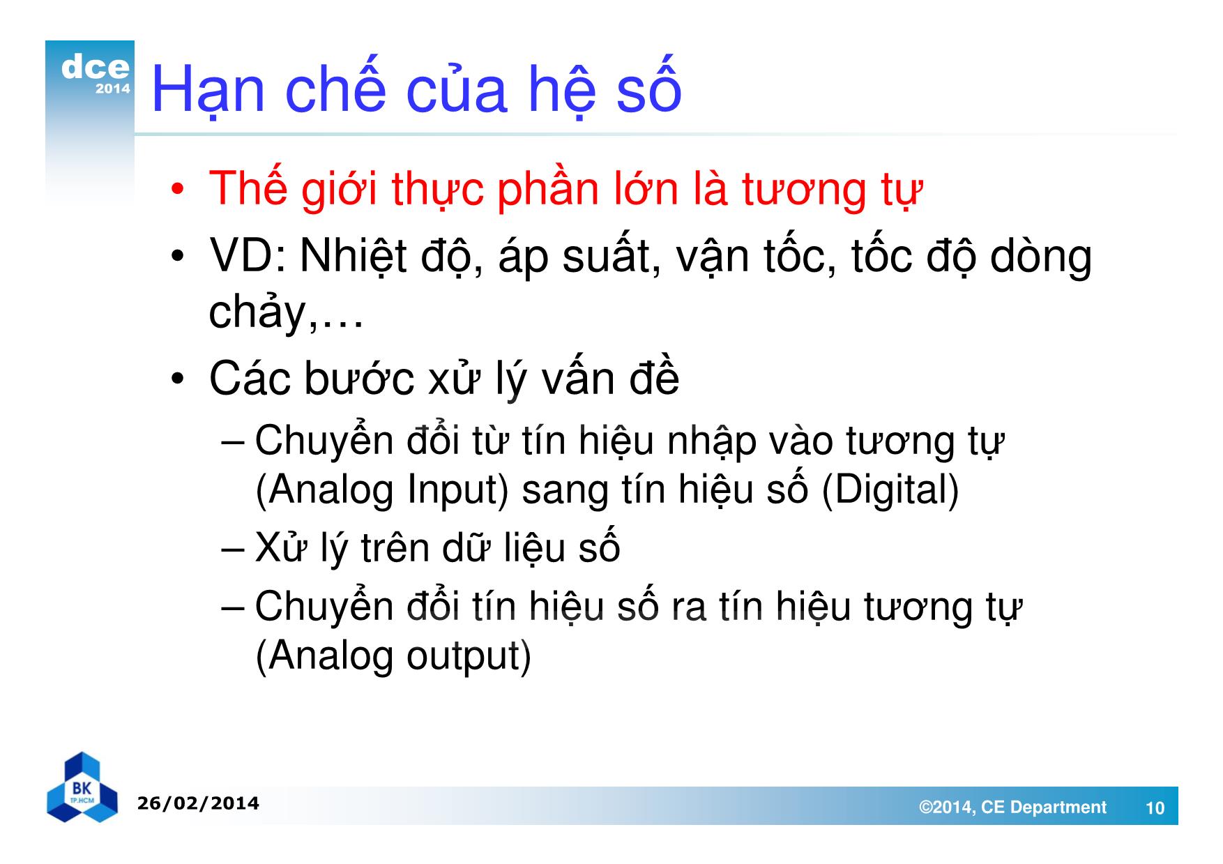 Bài giảng thiết kế luận lý 1 - Chương 1: Giới thiệu trang 10