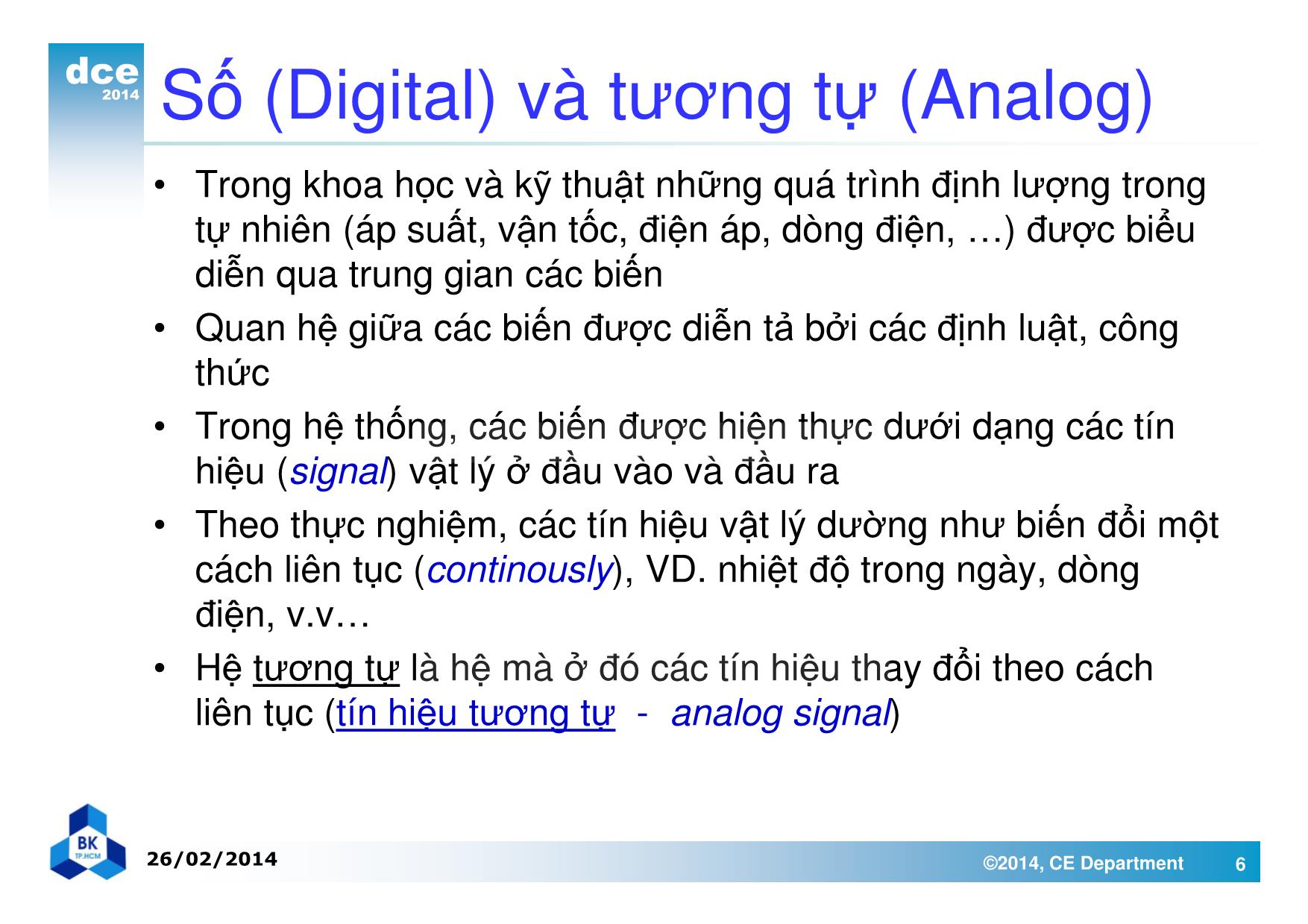 Bài giảng thiết kế luận lý 1 - Chương 1: Giới thiệu trang 6