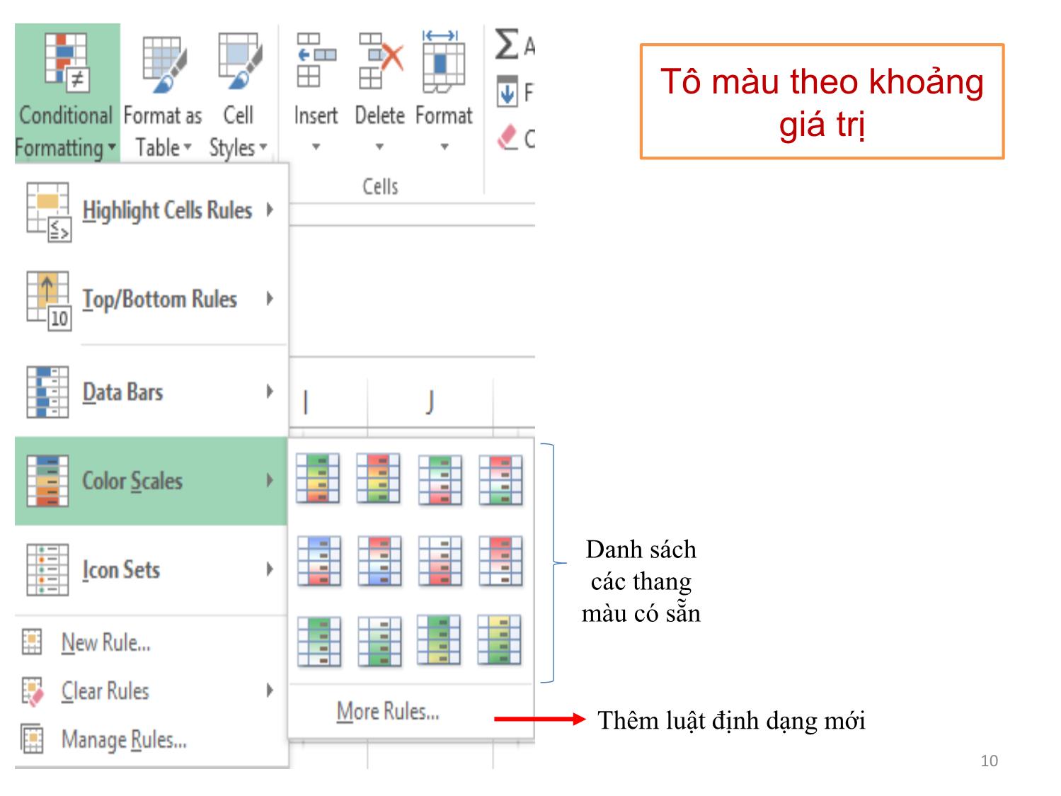 Bài giảng Tin học ứng dụng - Chương 2: Kỹ thuật bảng tính nâng cao trang 10