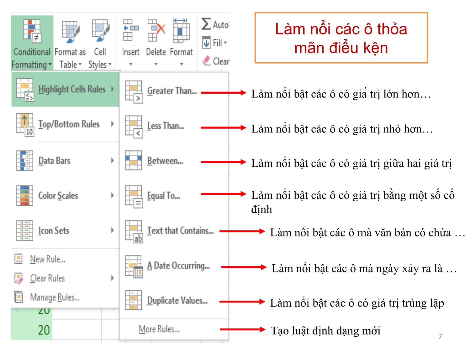 Bài giảng Tin học ứng dụng - Chương 2: Kỹ thuật bảng tính nâng cao trang 7