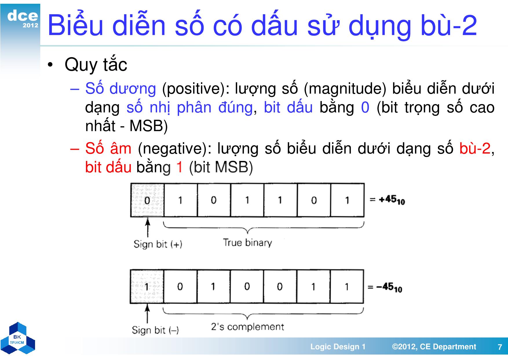 Bài giảng thiết kế luận lý 1 - Chương 5, Phần 1: Các phép toán và mạch số học trang 7