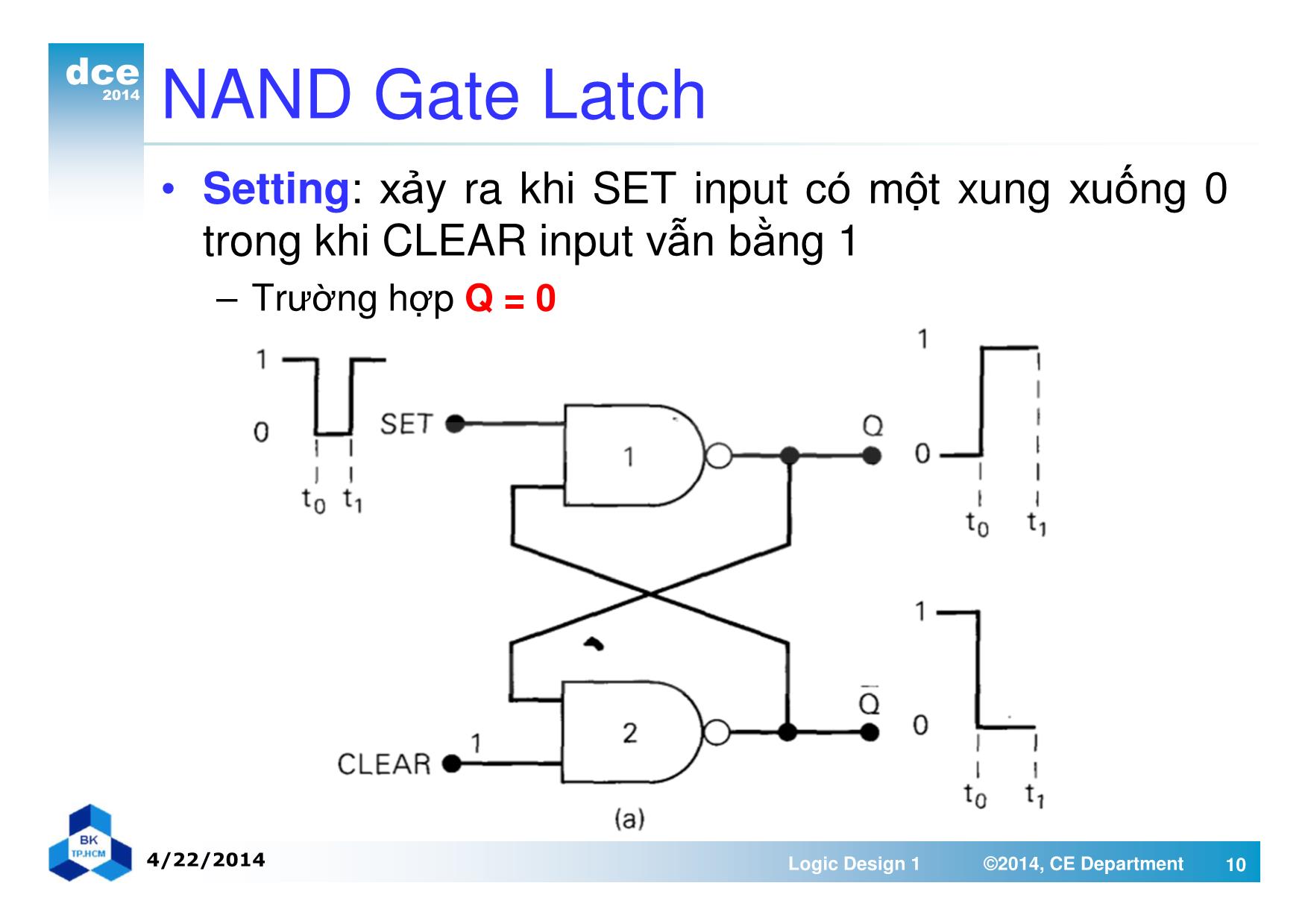 Bài giảng thiết kế luận lý 1 - Chương 5, Phần 2: Flip-Flop và mạch tuần tự trang 10