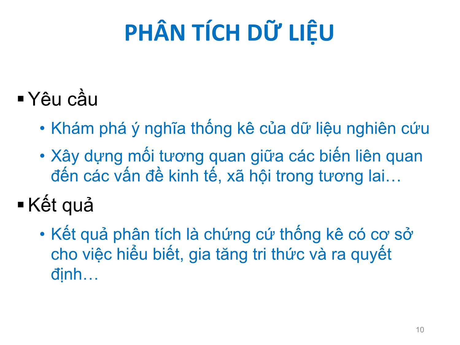 Bài giảng Tin học ứng dụng - Chương 5: Ứng dụng công cụ phân tích dữ liệu trang 10