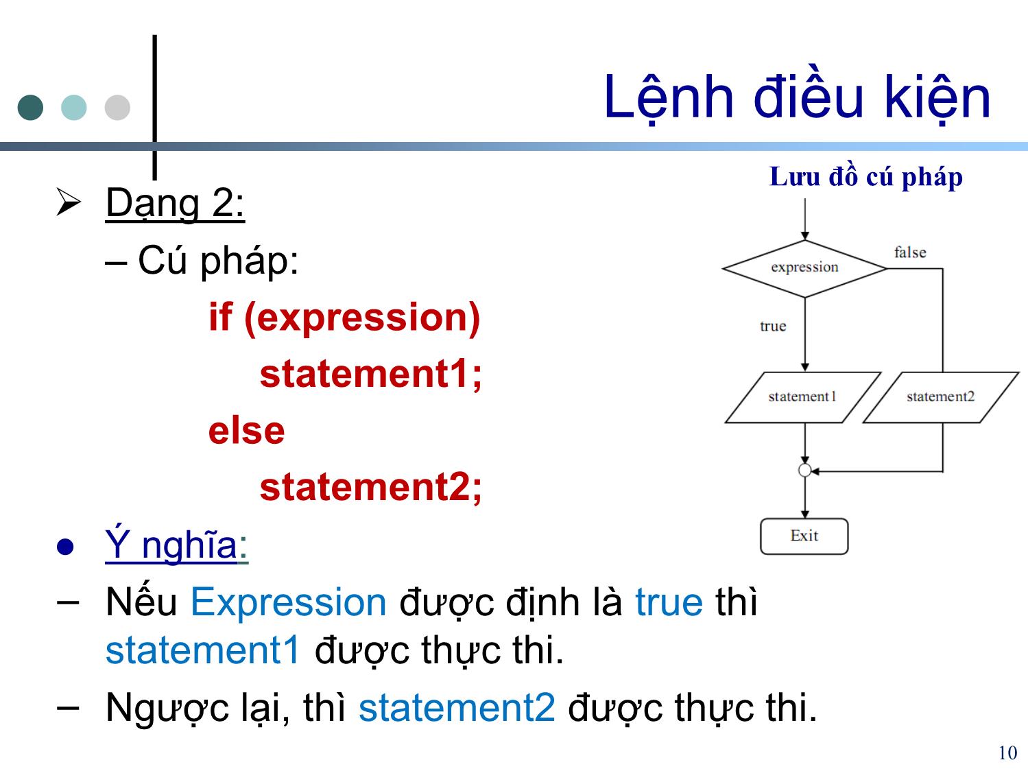 Bài giảng Tin học cơ sở 2 - Chương 2: Các lệnh vào ra và các lệnh điều khiển - Nguyễn Ngọc Duy trang 10