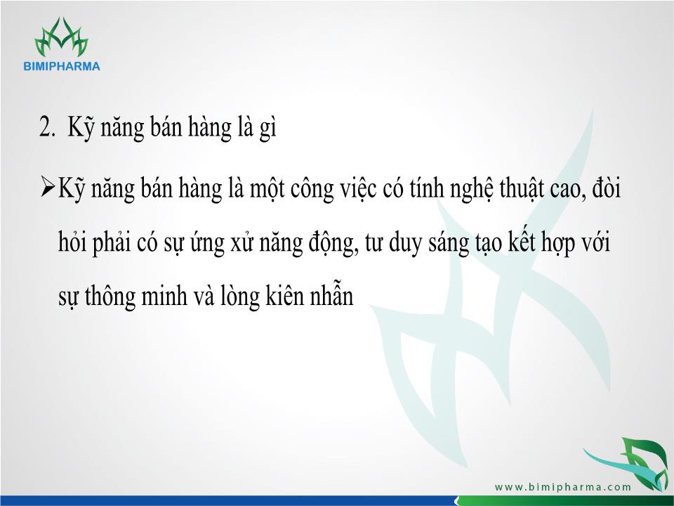 Bài giảng Đào tạo kỹ năng bán hàng - Call 5 bước bán hàng cơ bản trang 4