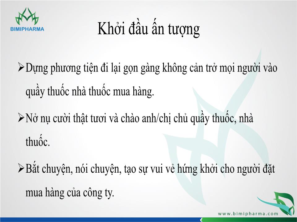 Bài giảng Đào tạo kỹ năng bán hàng - Call 5 bước bán hàng cơ bản trang 8