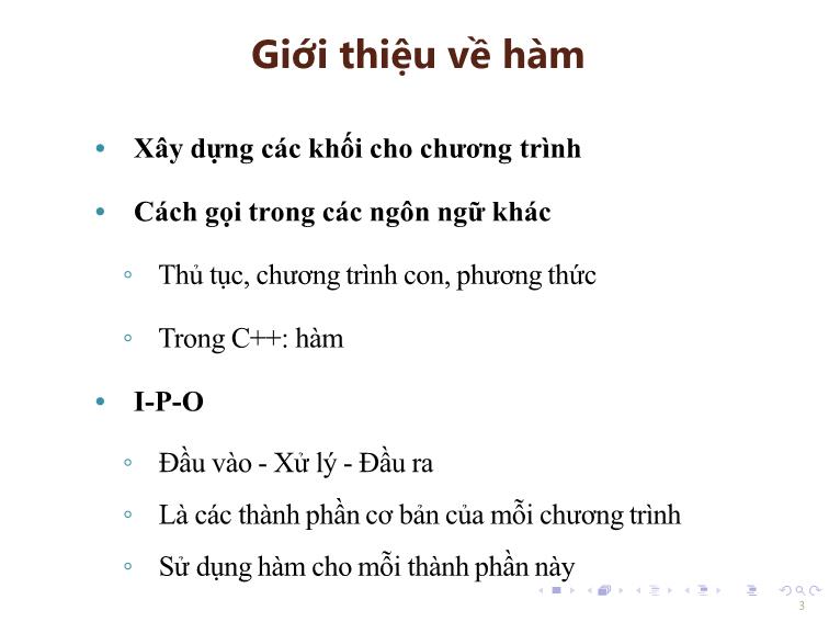 Bài giảng Tin học đại cương - Bài 5: Chương trình con - Nguyễn Thị Phương Thảo trang 3