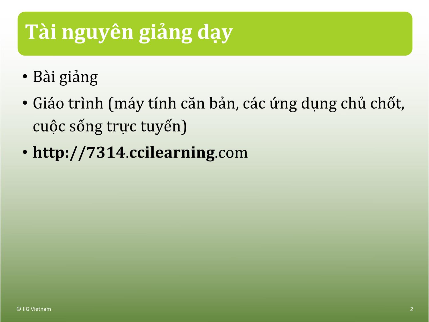 Bài giảng Máy tính căn bản - Bài 1: Hệ điều hành trang 2