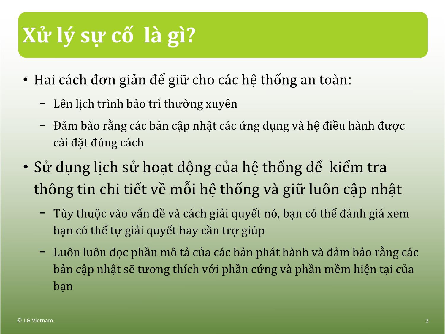 Bài giảng Máy tính căn bản - Bài 6: Xử lý sự cố trang 3