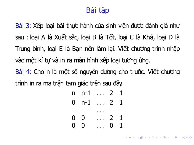 Bài giảng Tin học đại cương - Bài 6: Luyện tập, các bài tập tổng hợp - Nguyễn Thị Phương Thảo trang 5