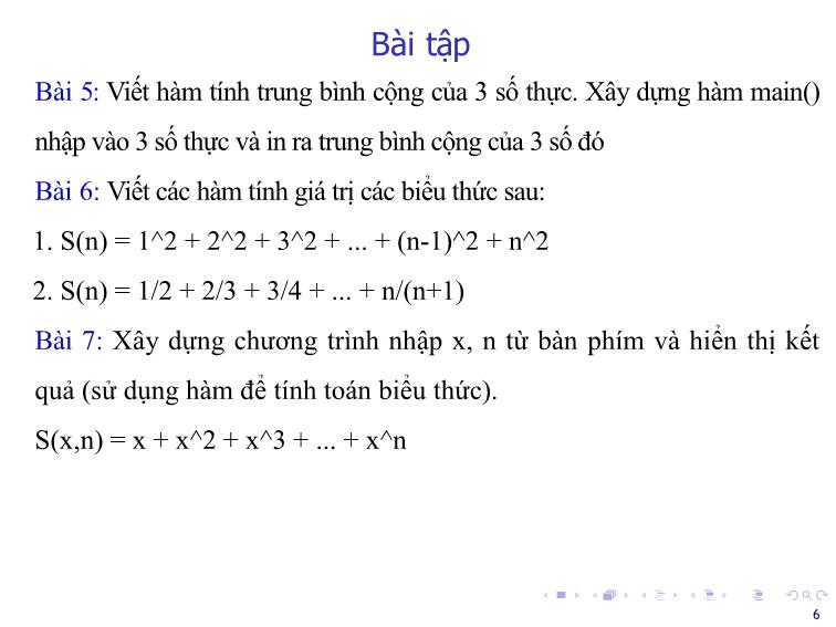 Bài giảng Tin học đại cương - Bài 6: Luyện tập, các bài tập tổng hợp - Nguyễn Thị Phương Thảo trang 6