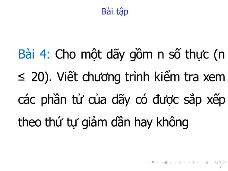 Bài giảng Tin học đại cương - Bài 9: Ôn tập về mảng (Sử dụng hàm) - Nguyễn Thị Phương Thảo trang 4