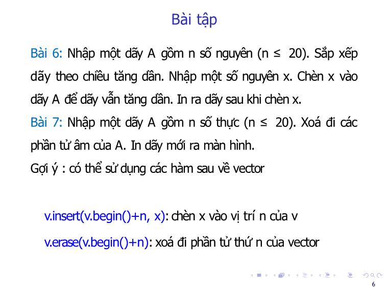 Bài giảng Tin học đại cương - Bài 9: Ôn tập về mảng (Sử dụng hàm) - Nguyễn Thị Phương Thảo trang 6