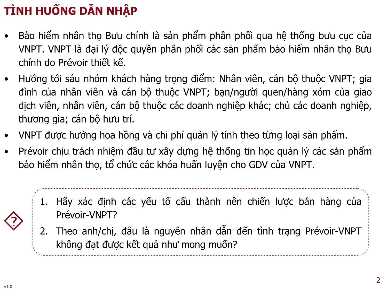 Bài giảng Quản trị bán hàng - Bài 2: Quản trị bán hàng chiến lược và cơ cấu tổ chức trong doanh nghiệp - Nguyễn Thu Lan trang 2