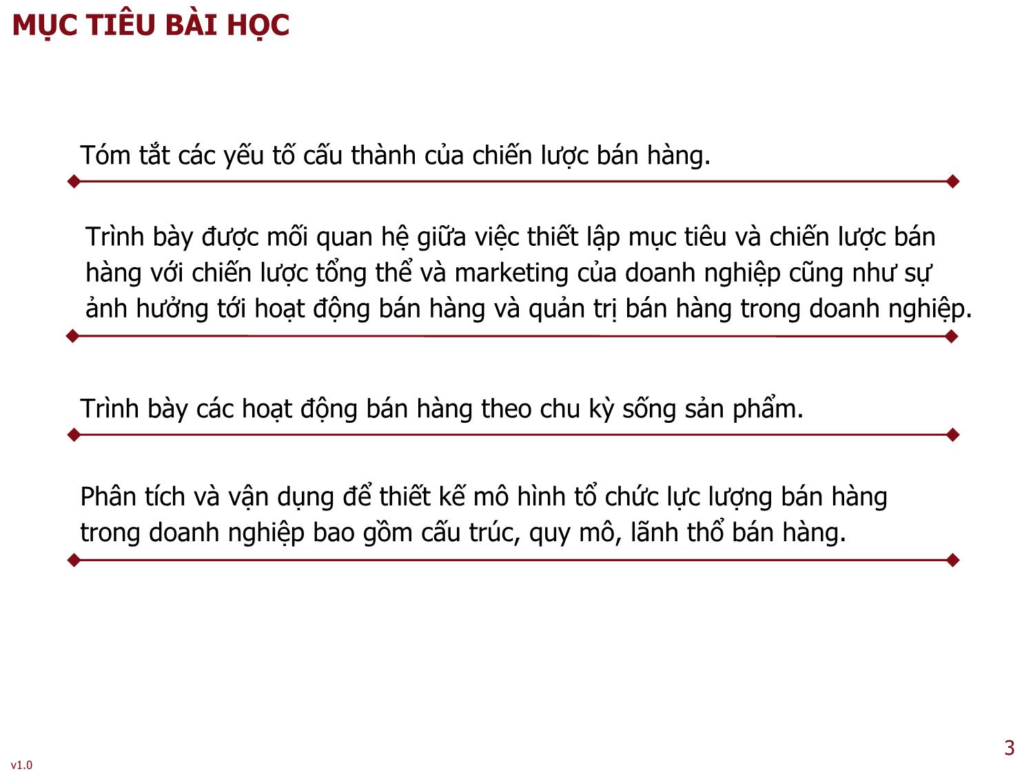 Bài giảng Quản trị bán hàng - Bài 2: Quản trị bán hàng chiến lược và cơ cấu tổ chức trong doanh nghiệp - Nguyễn Thu Lan trang 3