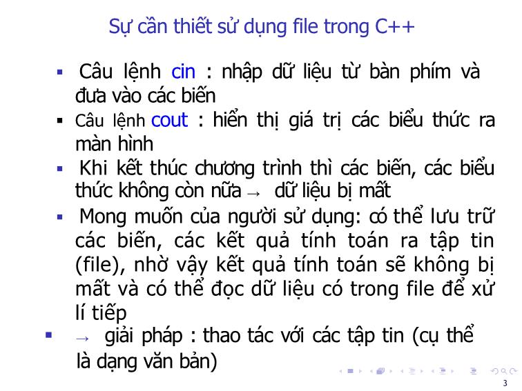 Bài giảng Tin học đại cương - Bài 11: Nhập, xuất file, struct - Nguyễn Thị Phương Thảo trang 3