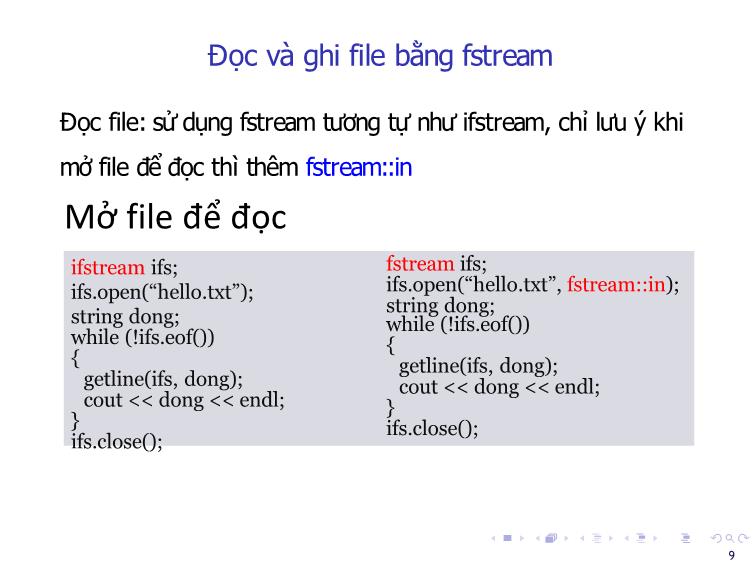 Bài giảng Tin học đại cương - Bài 11: Nhập, xuất file, struct - Nguyễn Thị Phương Thảo trang 9