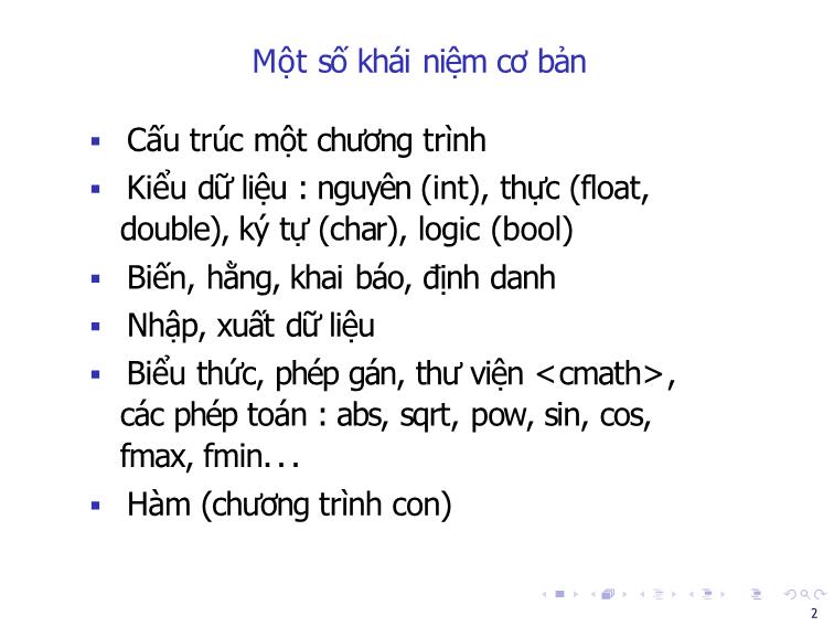 Bài giảng Tin học đại cương - Bài 12: Ôn tập - Nguyễn Thị Phương Thảo trang 2