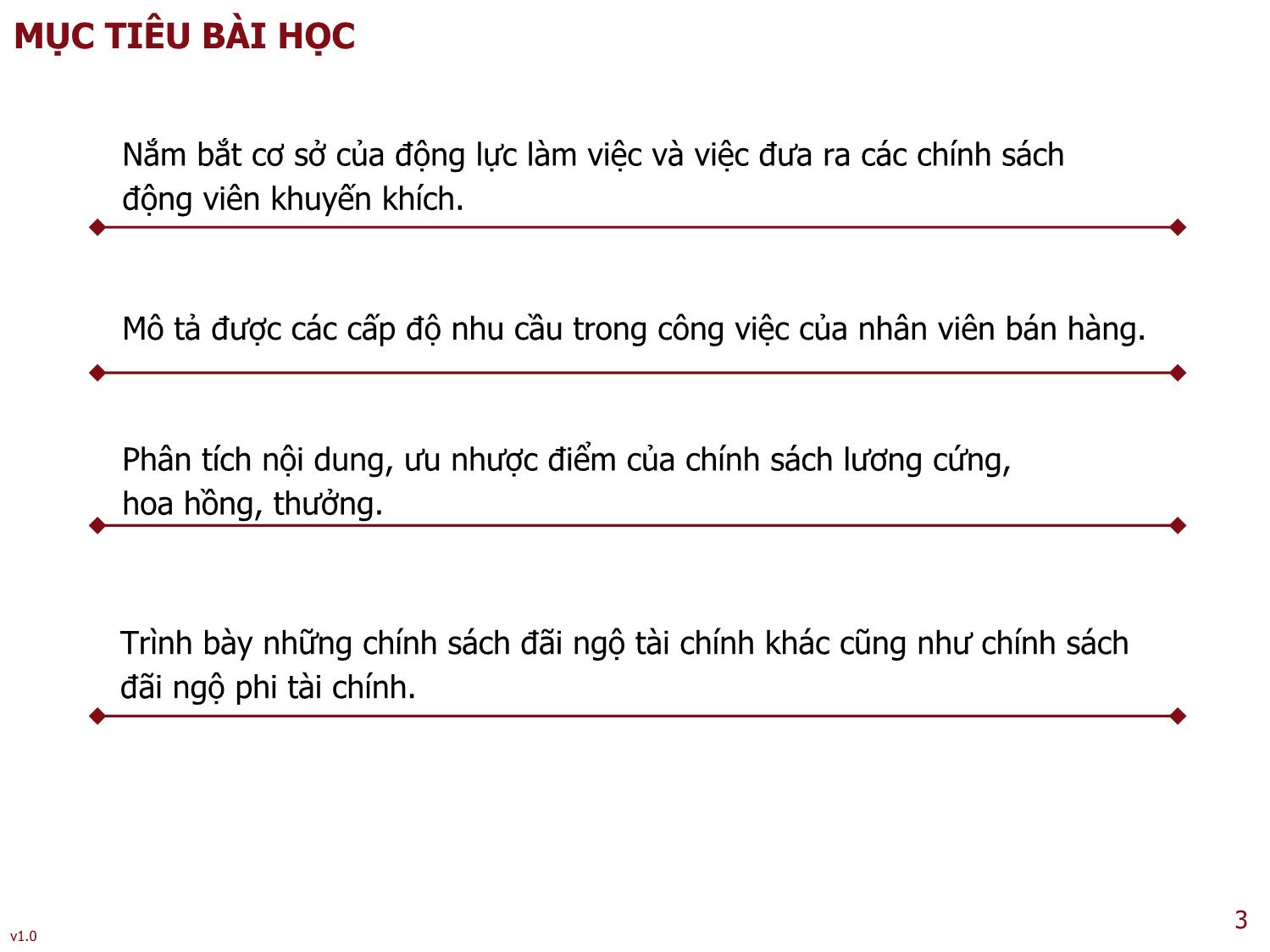 Bài giảng Quản trị bán hàng - Bài 6: Thù lao và động viên khuyến khích lực lượng bán hàng - Nguyễn Thu Lan trang 3