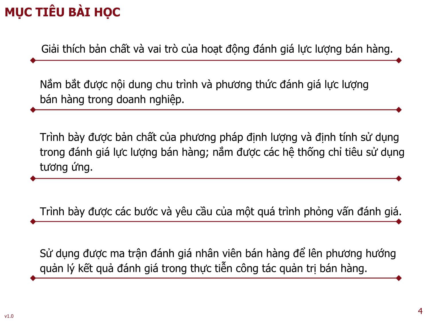 Bài giảng Quản trị bán hàng - Bài 7: Đánh giá lực lượng bán hàng - Nguyễn Thu Lan trang 4