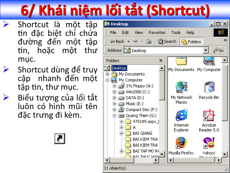 Bài giảng Tin học đại cương - Chương 2: Sử dụng hệ điều hành Windows XP - Nguyễn Quang Tuyến trang 10