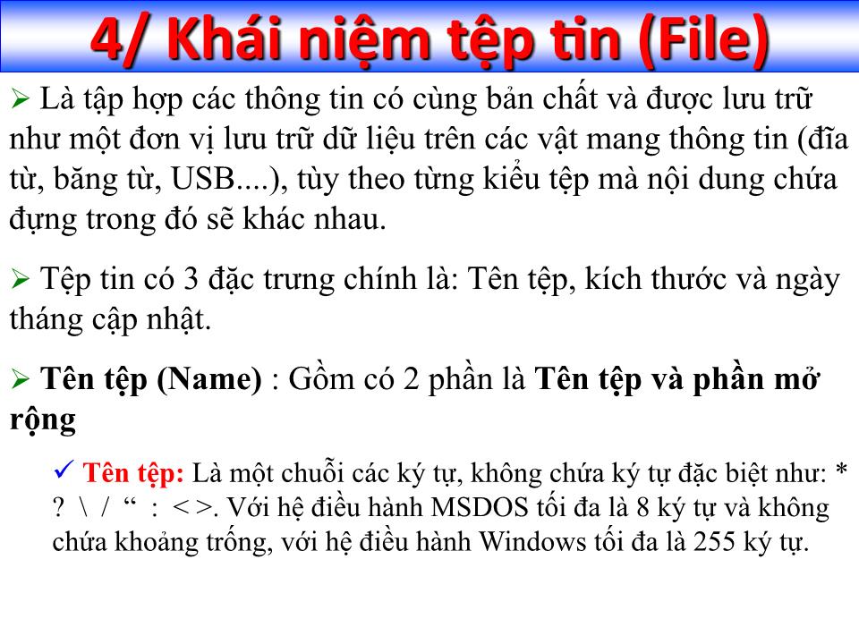 Bài giảng Tin học đại cương - Chương 2: Sử dụng hệ điều hành Windows XP - Nguyễn Quang Tuyến trang 6