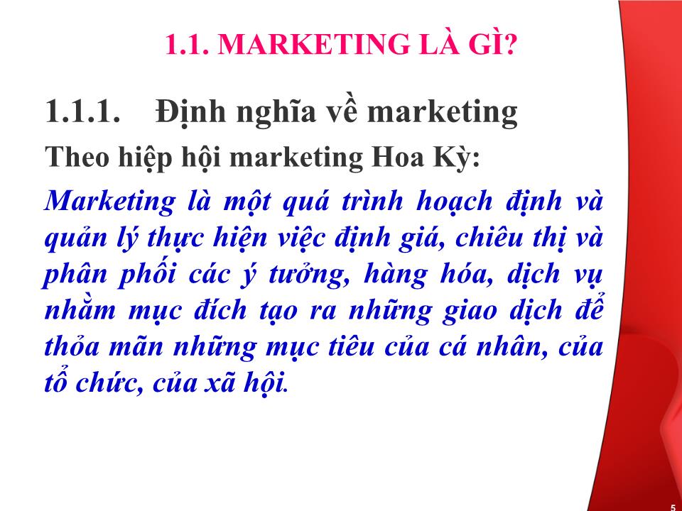 Bài giảng Marketing căn bản trang 5