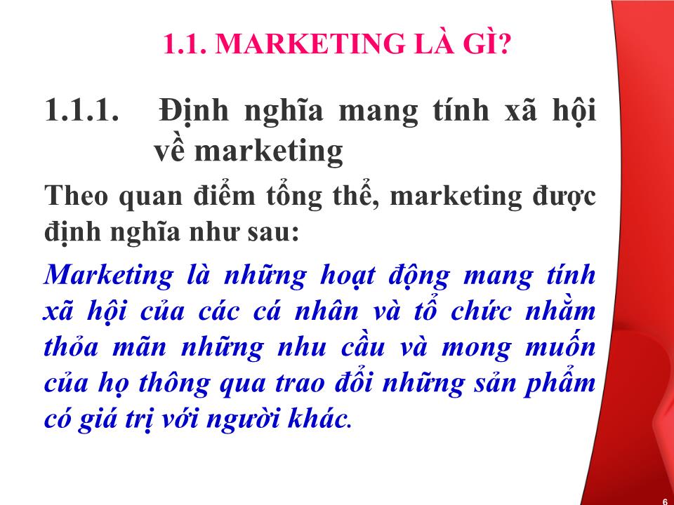 Bài giảng Marketing căn bản trang 6
