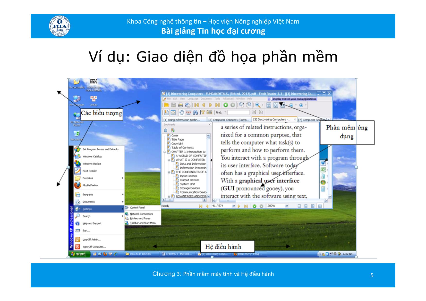 Bài giảng Tin học đại cương - Chương 3: Phần mềm máy tính và hệ điều hành trang 5