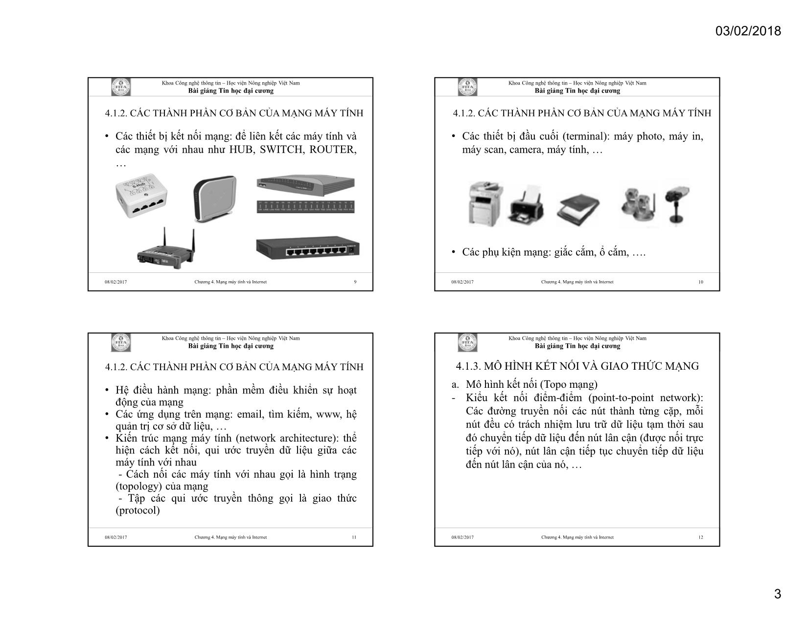 Bài giảng Tin học đại cương - Chương 4: Mạng máy tính và Internet trang 3