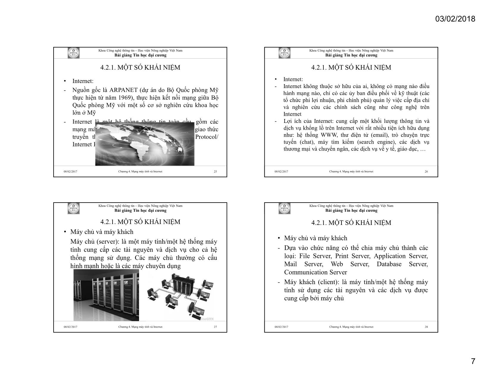 Bài giảng Tin học đại cương - Chương 4: Mạng máy tính và Internet trang 7