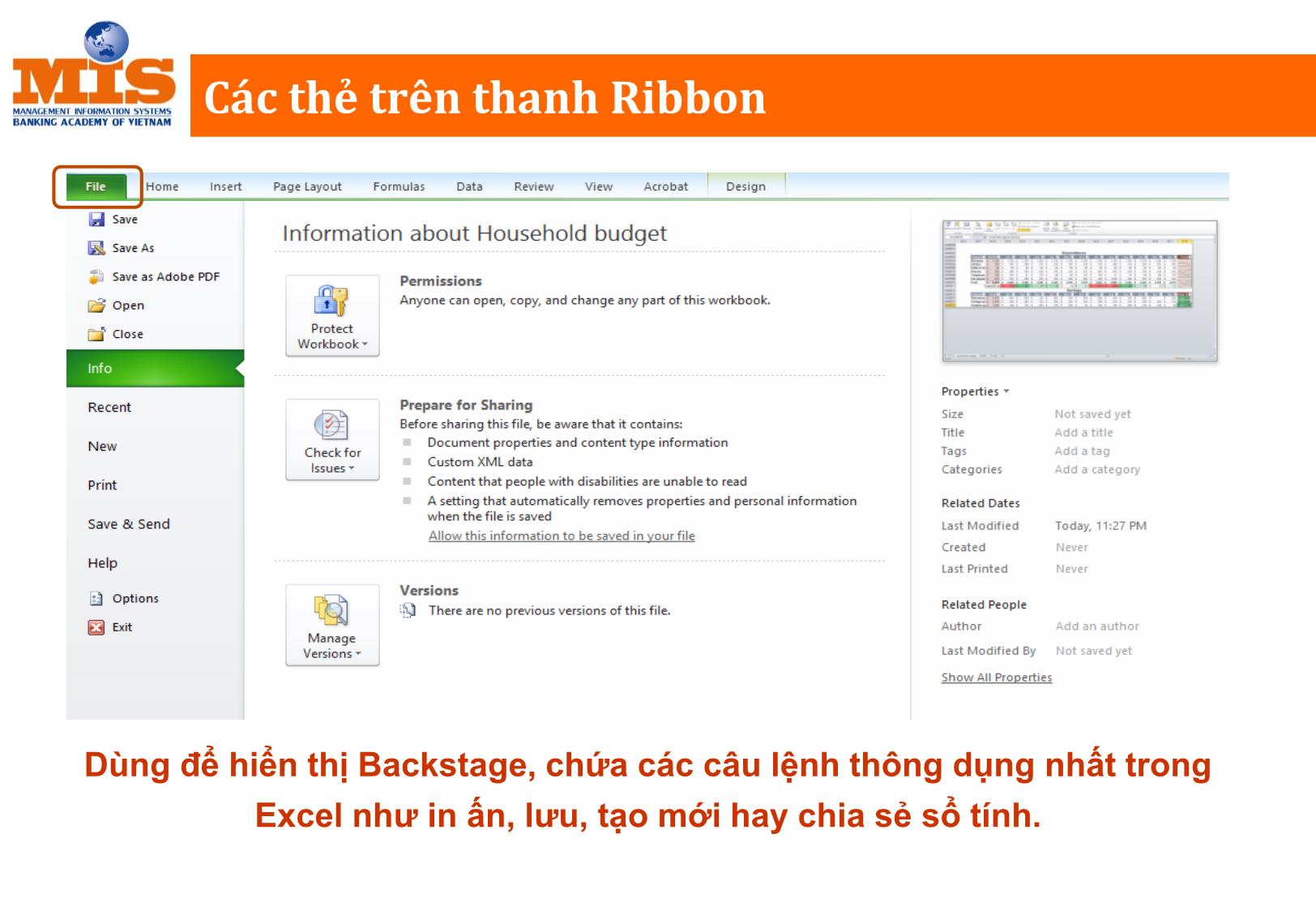 Bài giảng Tin học đại cương - Chương 4: Phần mềm bảng tính điện tử MS Excel 2010 - Ngô Thùy Linh trang 9