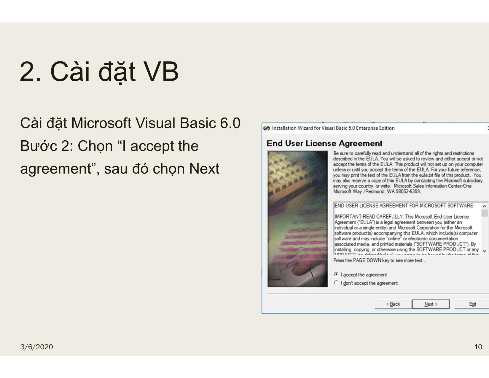 Bài giảng Tin học đại cương - Chương 4: Tổng quan về Visual Basic - Nguyễn Lê Minh trang 10