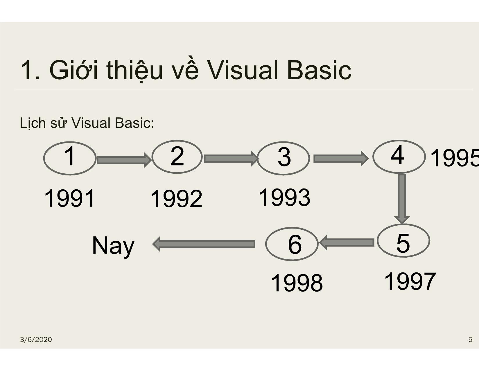 Bài giảng Tin học đại cương - Chương 4: Tổng quan về Visual Basic - Nguyễn Lê Minh trang 5