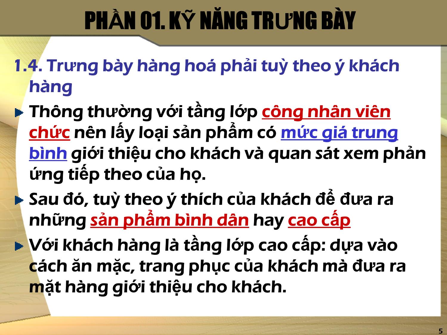 Bài giảng Nâng cao kỹ năng bán hàng trang 5