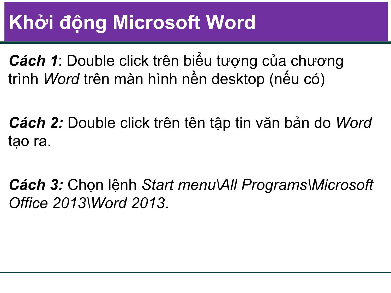 Bài giảng Tin học đại cương - Chương 4: Soạn thảo văn bản với Microsoft Word - Trần Thị Bích Phương trang 4