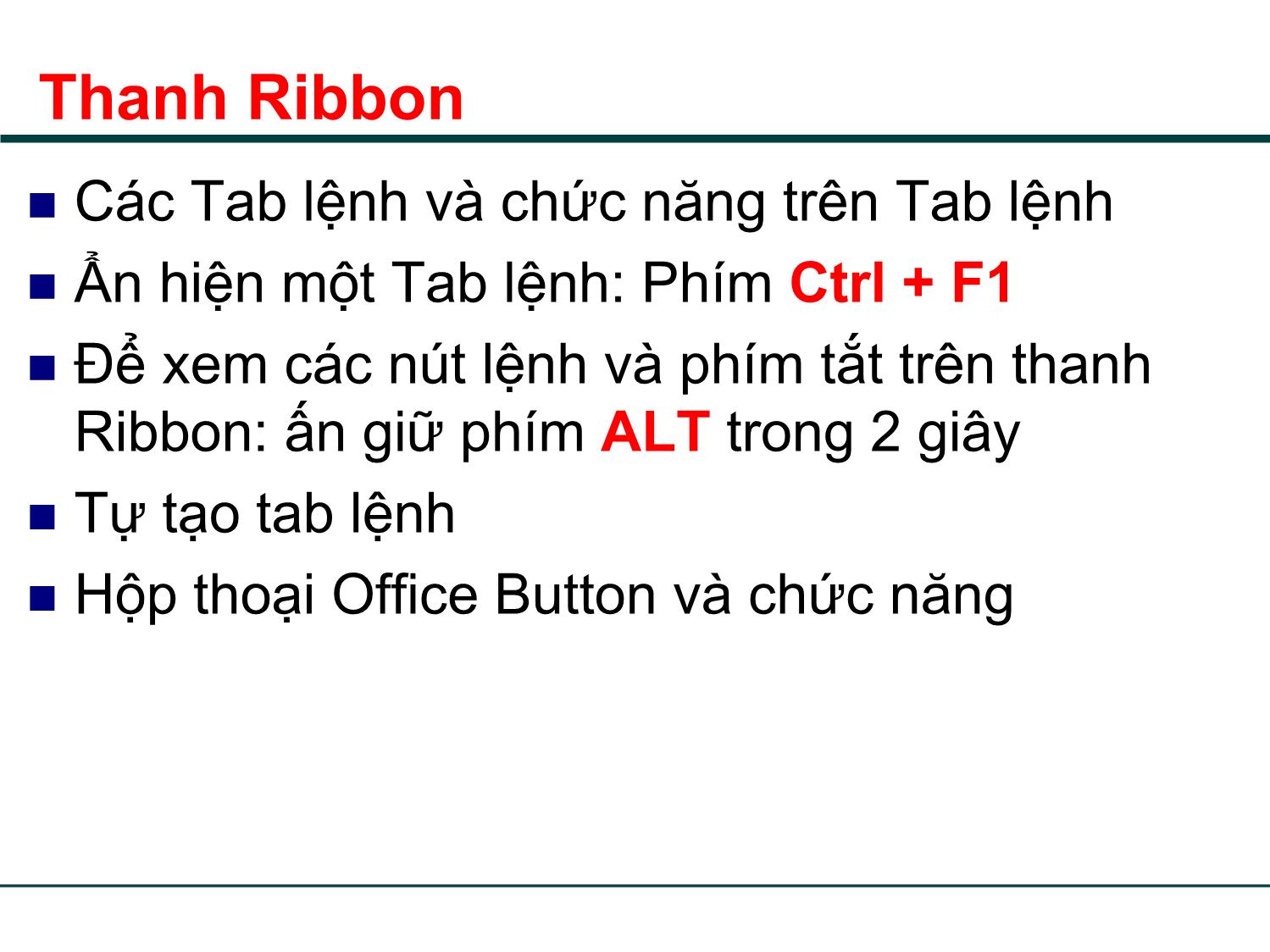 Bài giảng Tin học đại cương - Chương 4: Soạn thảo văn bản với Microsoft Word - Trần Thị Bích Phương trang 7