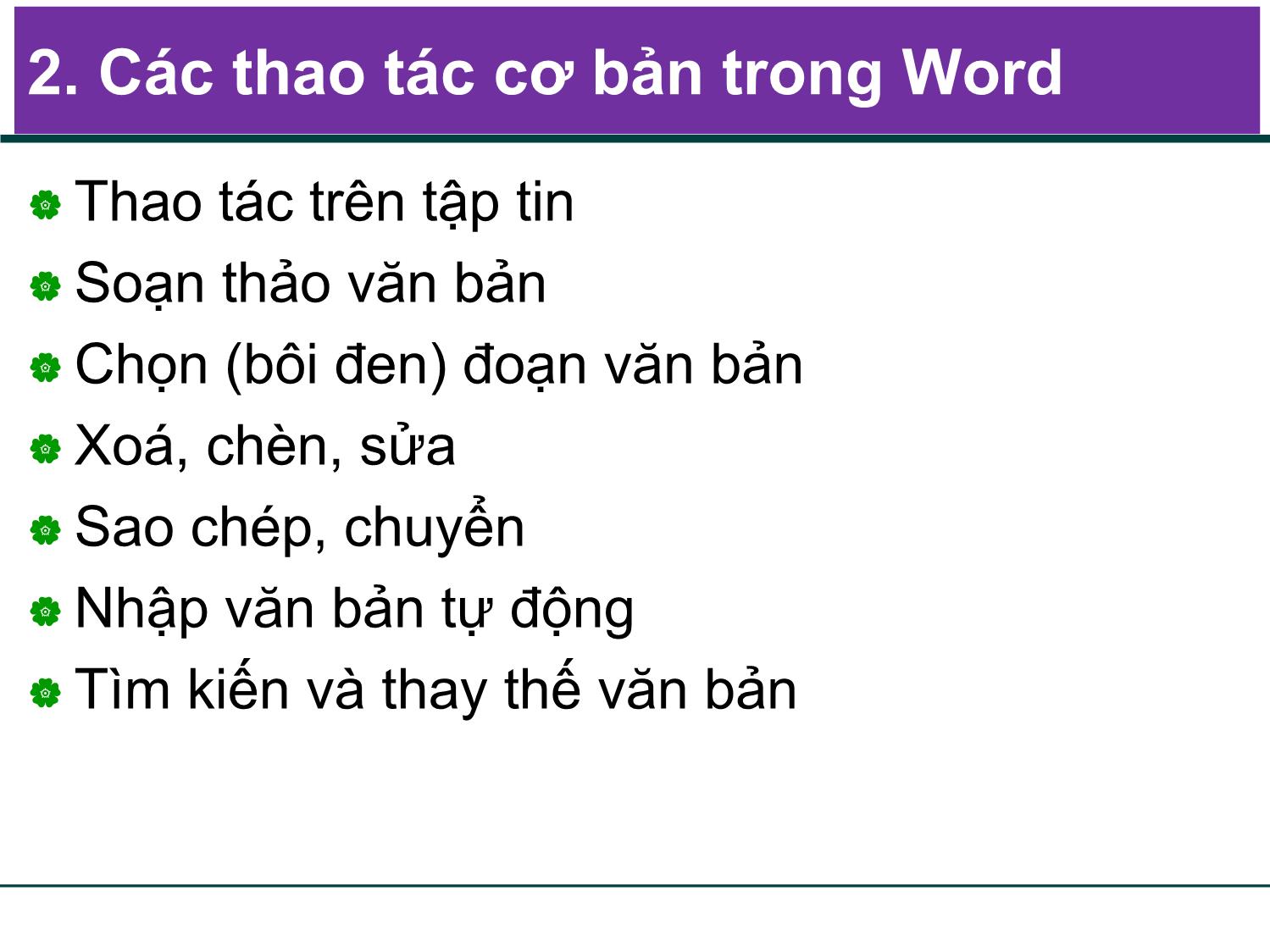 Bài giảng Tin học đại cương - Chương 4: Soạn thảo văn bản với Microsoft Word - Trần Thị Bích Phương trang 8