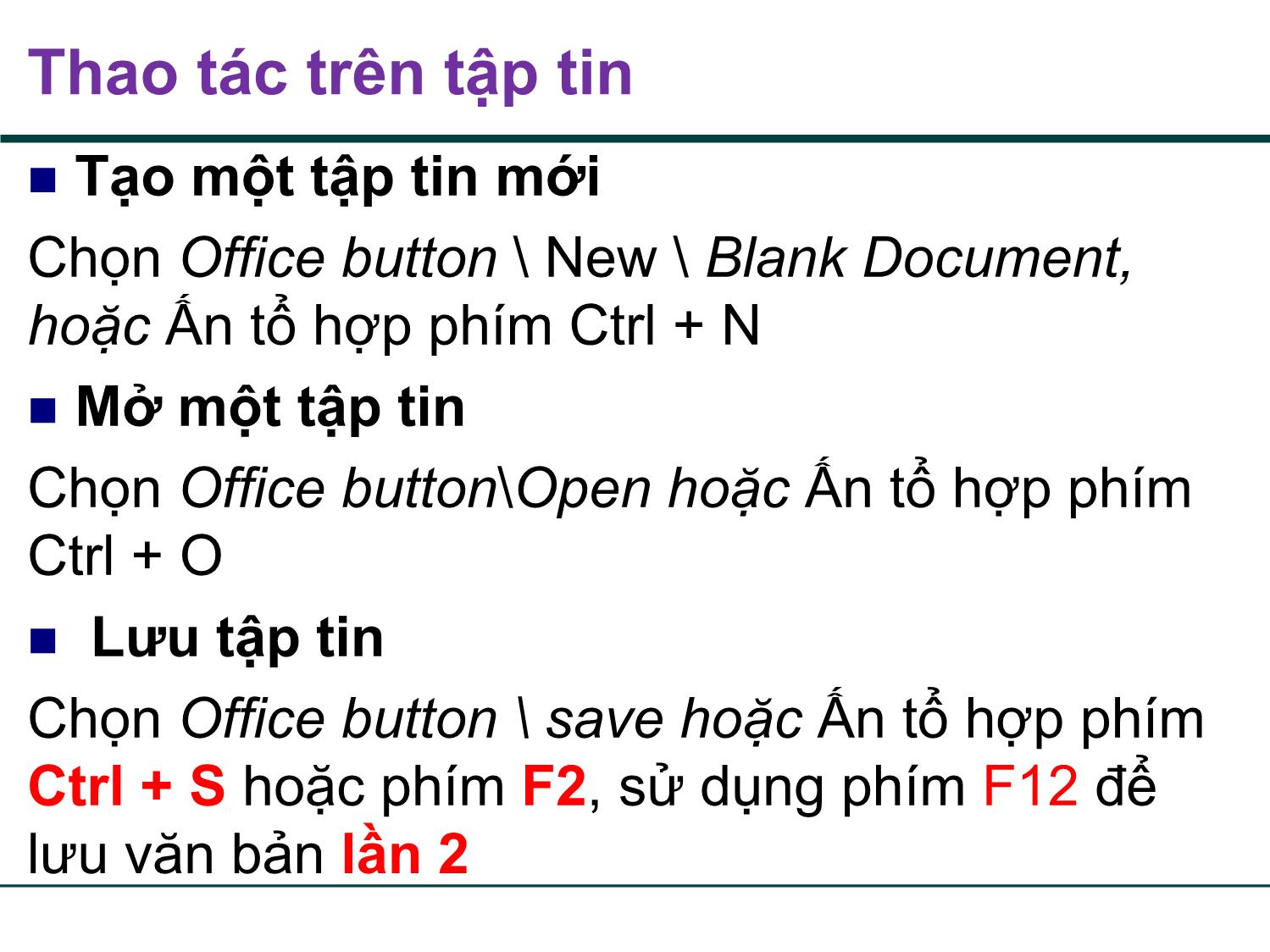 Bài giảng Tin học đại cương - Chương 4: Soạn thảo văn bản với Microsoft Word - Trần Thị Bích Phương trang 9