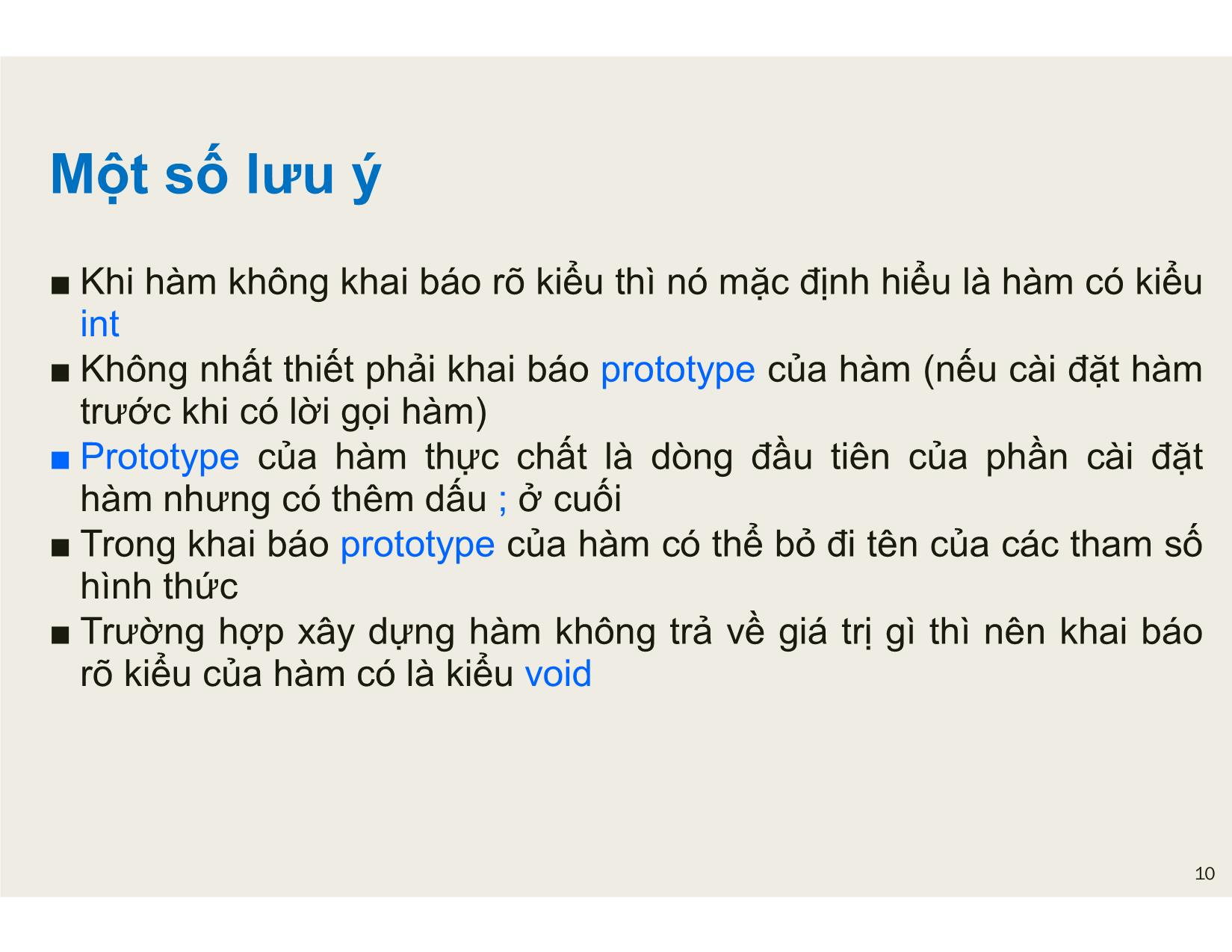 Bài giảng Tin học đại cương - Chương 5: Hàm và tổ chức chương trình - Nguyễn Lê Minh trang 10