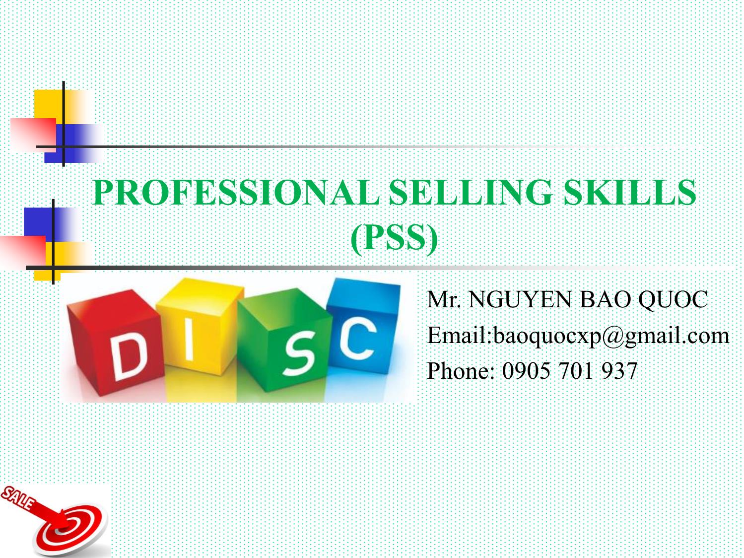 Bài giảng Professional selling skills trang 1