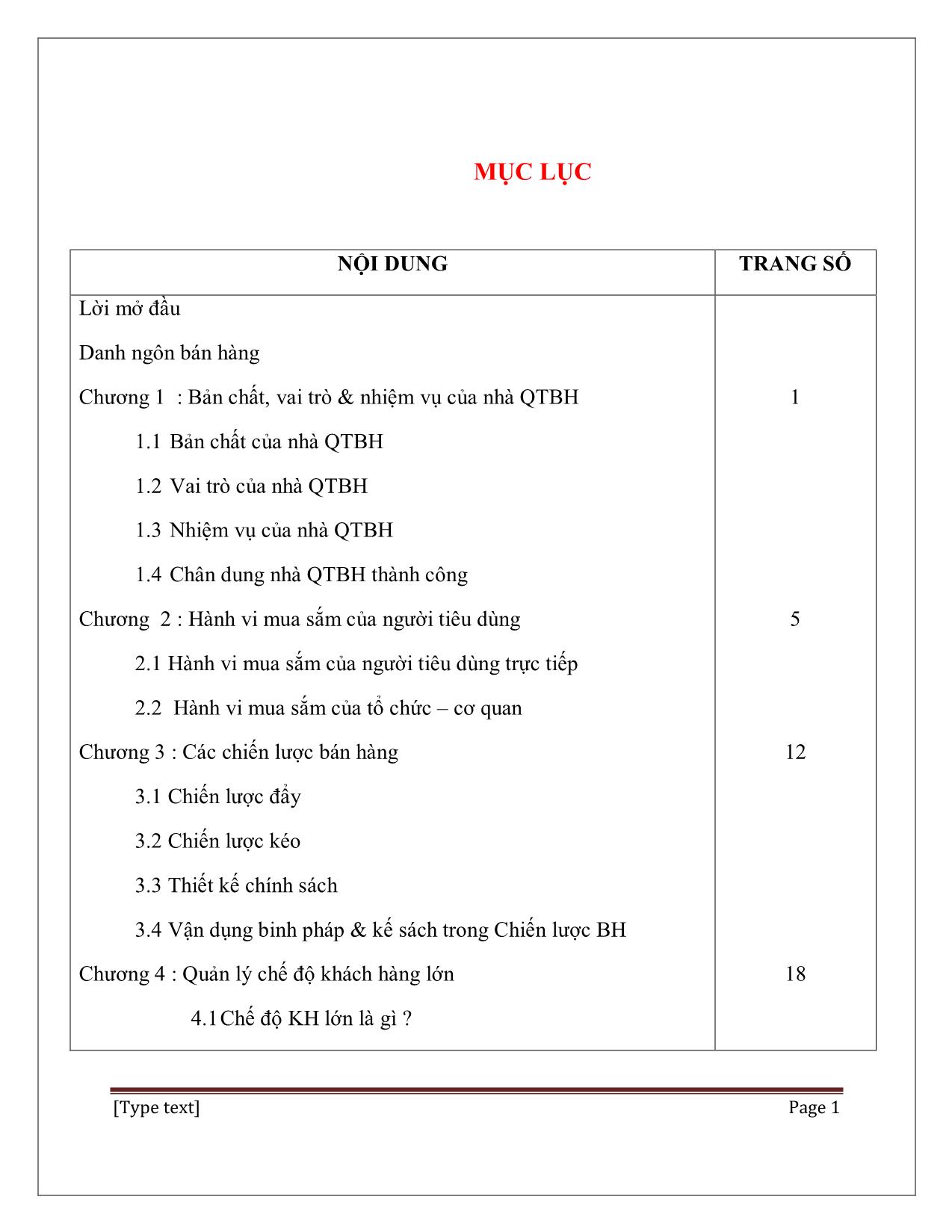 Giáo trình Quản trị bán hàng (Phần 1) trang 2