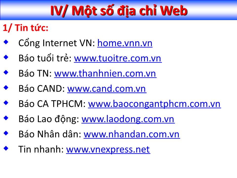 Bài giảng Tin học đại cương - Chương 3: Công nghệ Internet - Nguyễn Quang Tuyến trang 6