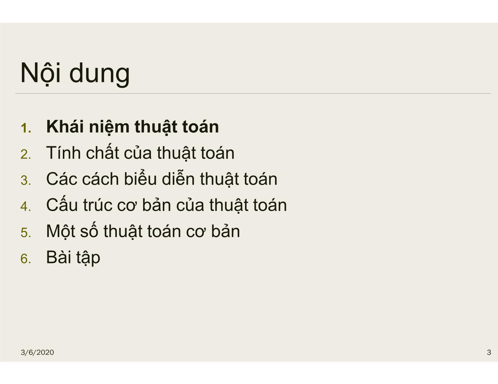 Bài giảng Tin học đại cương - Chương 3: Thuật toán - Nguyễn Lê Minh trang 3