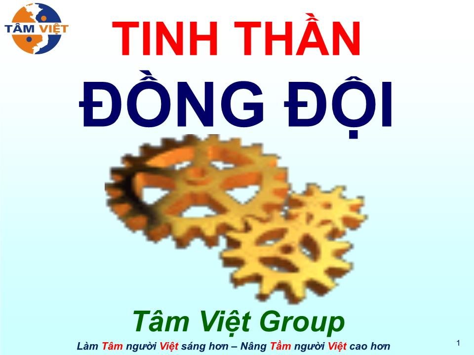 Bài giảng Tinh thần đồng đội trang 1